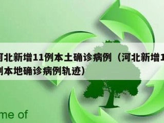 河北新增11例本土确诊病例（河北新增11例本地确诊病例轨迹）